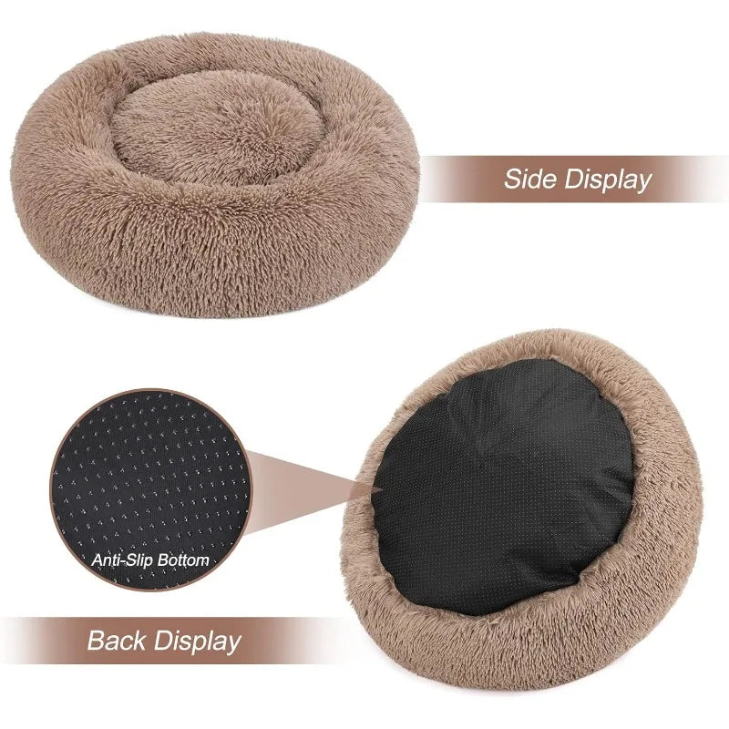 Orthopedic Dog Bed Comfortable Donut Cuddler Round Dog Bed Ultra Soft Washable Dog and Cat Cushion Bed (20''/23''/30'')