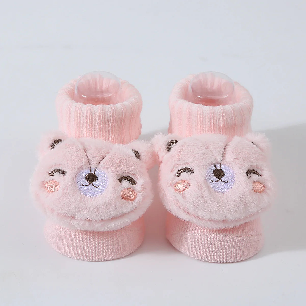 Cute Cartoon Doll Newborn Socks Spring New Baby Soft Solid Prewalker Knitted Sock For Girls Boys Infant Knitting Floor Socks