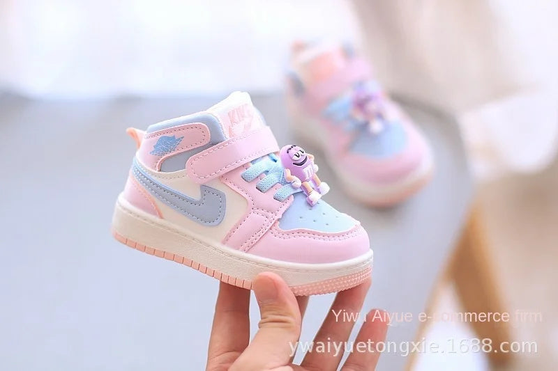 New Baby Girls Sneakers Board Shoes Cartoon Prints Soft Bottom Non-slip Children Casual Walking Shoes Boy Kids Children Shoes