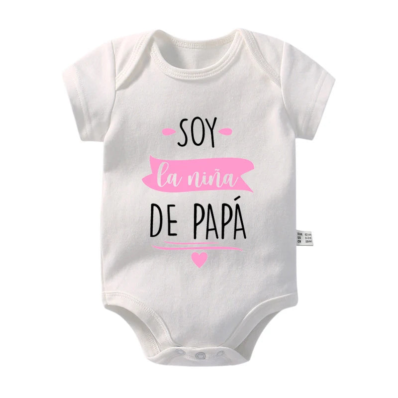 I'm Daddy's Girl Newborn Baby Bodysuits Cotton Short Sleeve Infant Girls Rompers Summer Toddler Ropa Clothes Baby Shower Gifts