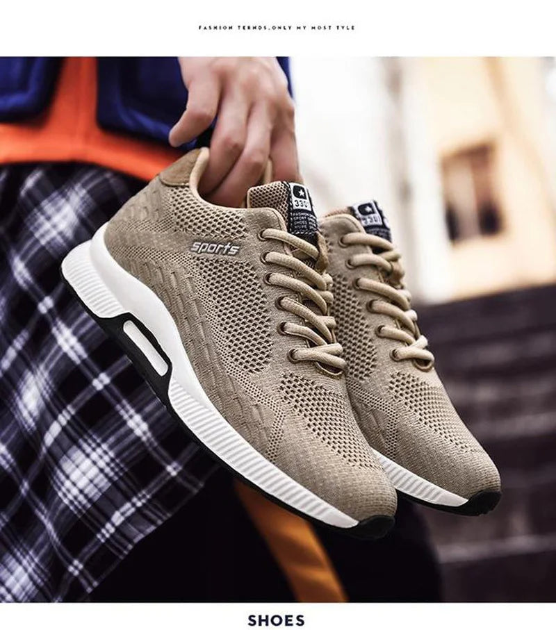 Men Sneakers Elevator Shoes Hidden Heels Breathable Heightening Shoes For Men Increase Insole 6CM Sports Casual Height Shoes 48