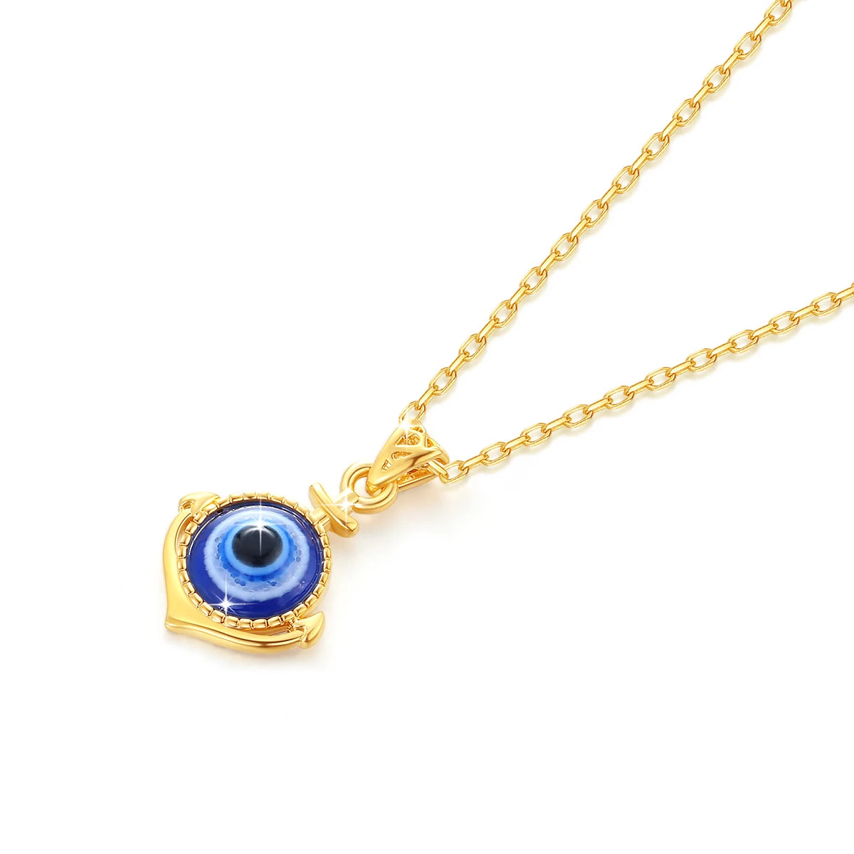 100% Original Evil Eye Necklace Gold 18K With Certificate Trending Jewelry For Female Luxury Turkish  Pendant Birthday Gift New