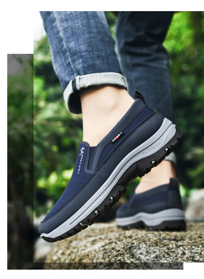 Loafers Men's Sneakers Mesh Breathable Casual Shoes for Men Soft Sole Solid Color Comfortable Water Shoes Denim Man Driving Shoe