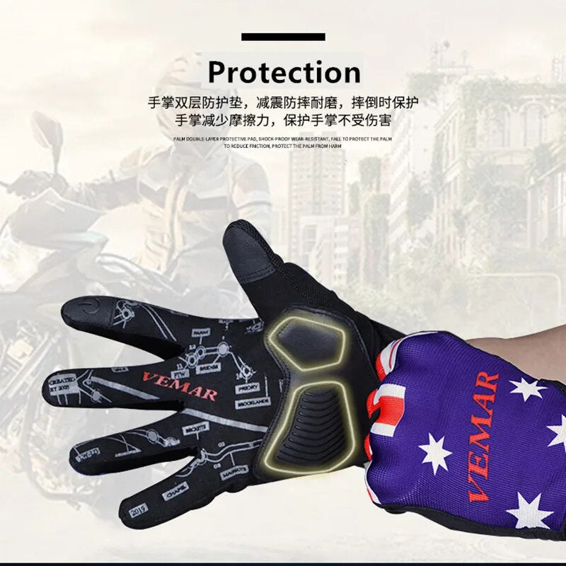 Summer Motorcycle Gloves For Men Breathable Antiskid Motocross Gloves Moto Biker Racing Motorcycle Accessories Gloves