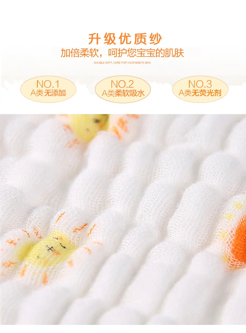 Cotton Baby Bath Towel Boys Girls Towel Blanket For Newborn Baby Bathrobe 6 Layers Gauze Washcloth Infant Swaddle