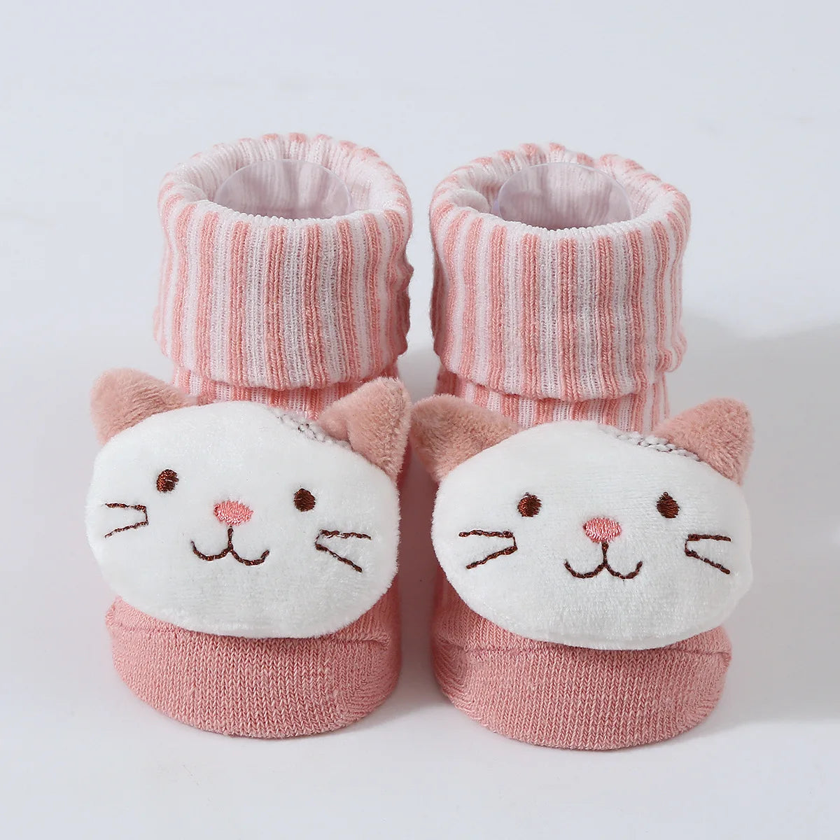 Cute Cartoon Doll Newborn Socks Spring New Baby Soft Solid Prewalker Knitted Sock For Girls Boys Infant Knitting Floor Socks