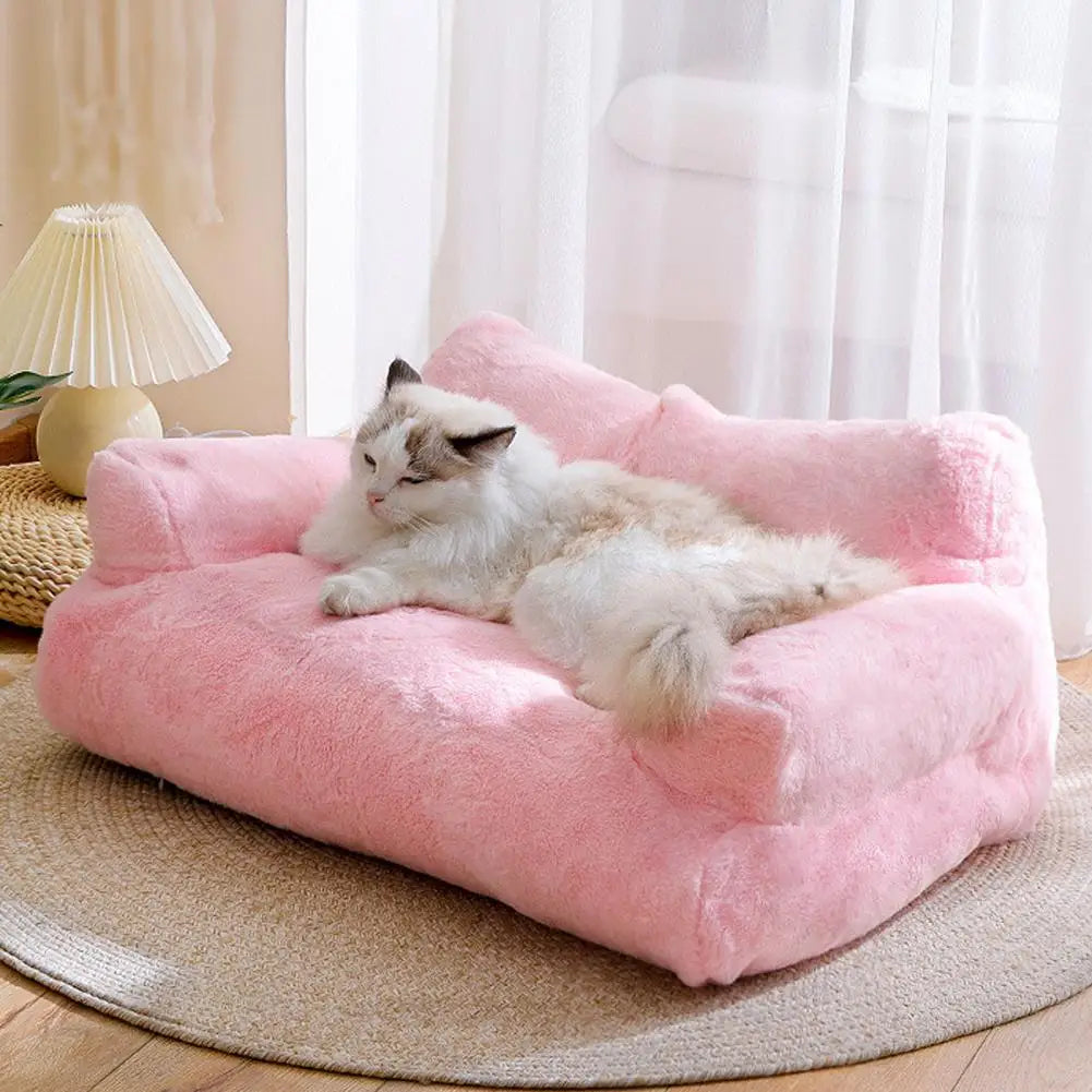 Luxury Cat Bed Sofa Winter Warm Cat Nest Pet Bed for Small Medium Dogs Cats Comfortable Plush Puppy Bed Pet Supplies