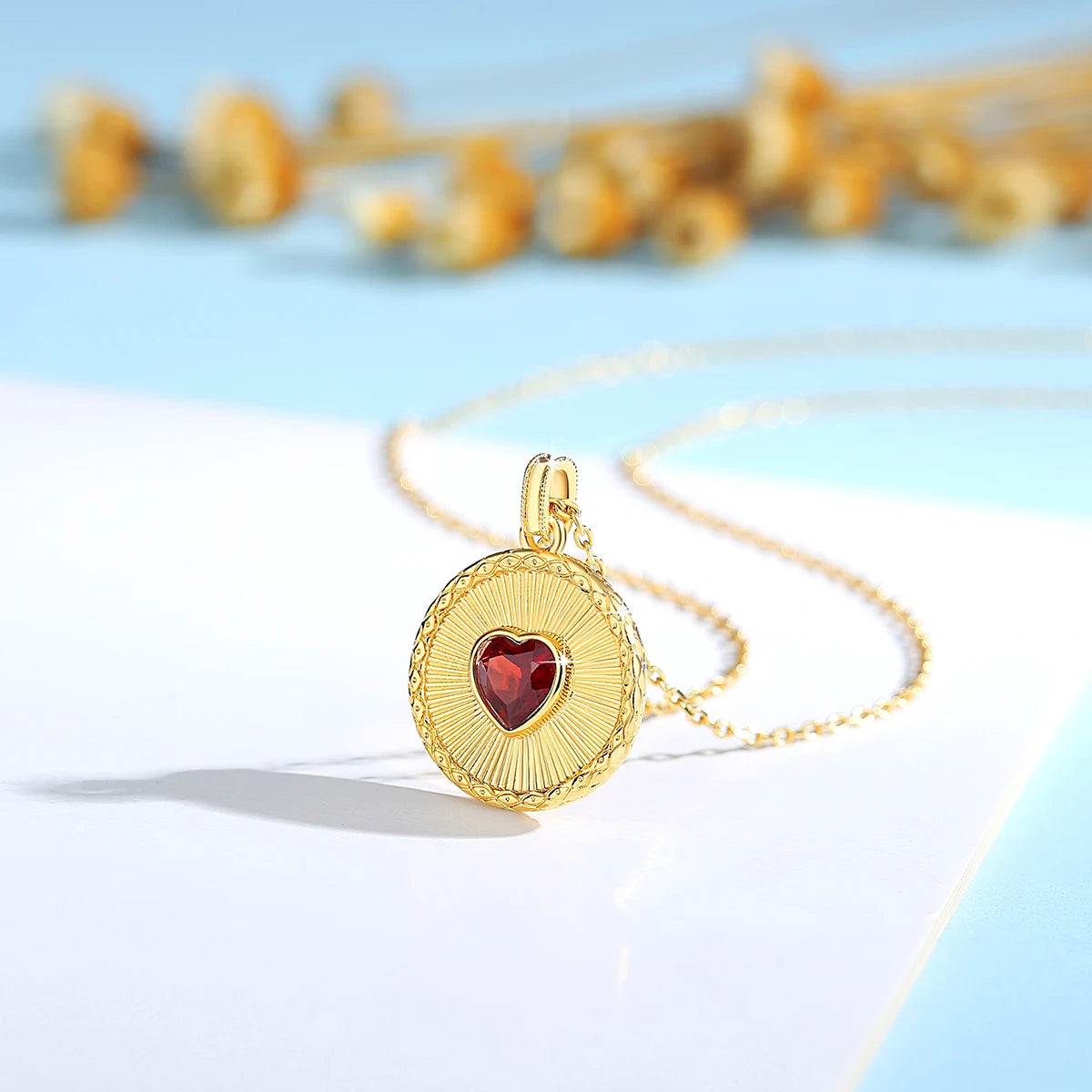 100% Real 18K Gold Natural Garnet Necklace For Women With Certificate Initial Original Au750 Jewelry Trending Love Gift