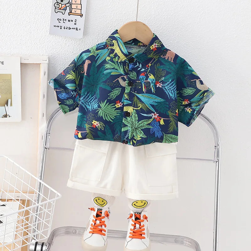 Baby Clothes Sets Summer Clothing Suits Boys Clothes Newborn 2pcs Tops + Pants Sets Boy Outfits 1 2 3 4 Years Kids Clothes Set