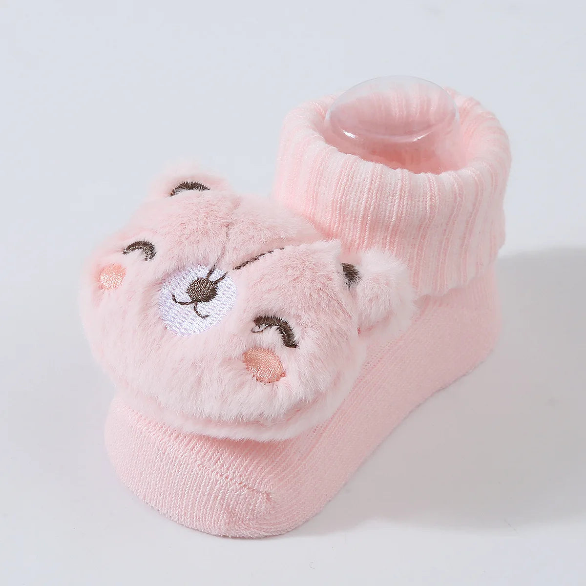 Cute Cartoon Doll Newborn Socks Spring New Baby Soft Solid Prewalker Knitted Sock For Girls Boys Infant Knitting Floor Socks