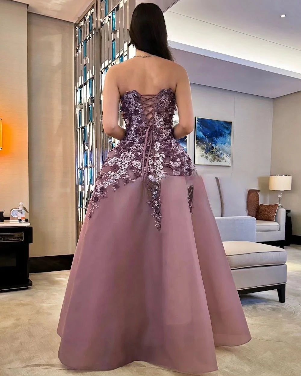 Prom Dress Formal Dearin Ye Sweetheart Ball Floor Length Sequin Open Back Skirts Draped Tulle Bead Bespoke Occasion Dresses Even