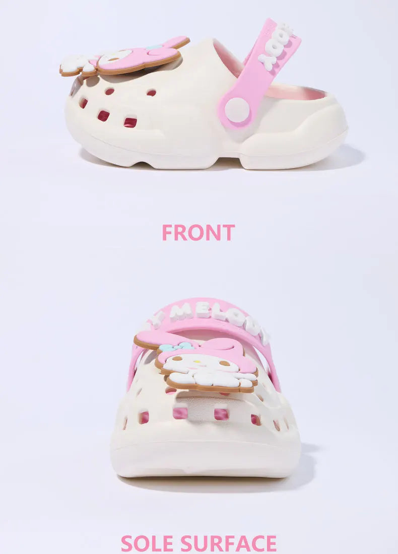 Sanrio Summer Kids Sandals Hole Children's Shoes Slippers Soft Anti-Skid Cartoon Hole Baby Shoes Sandy Beach For Boys Girls