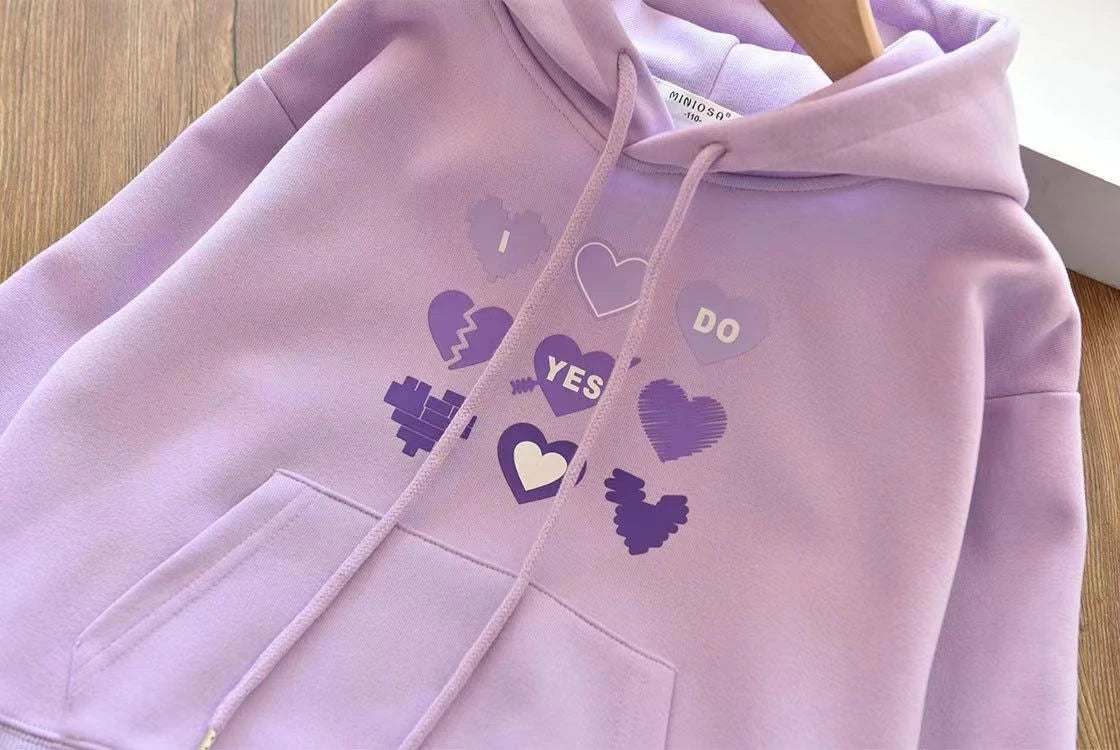 Teenage Girls Sweatshirts Spring Autumn Kids Hoodie Jackets Loose Tops Casual Long Sleeve Children's Clothes 8 10 12 14 Year