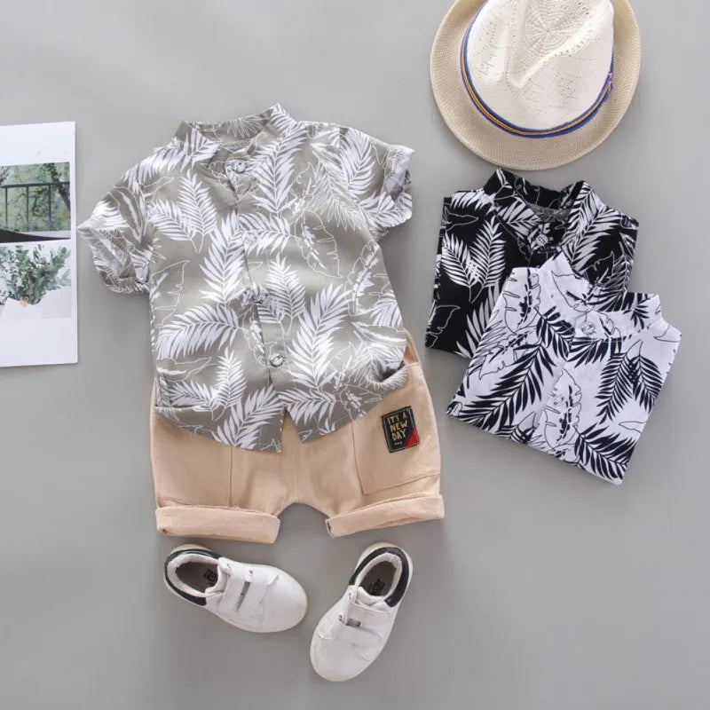 Summer Baby Clothes Set Children Boys Fashion Shirt Shorts 2Pcs Toddler Suit Casual Costume Infant Outfits Fashion Kid Tracksuit