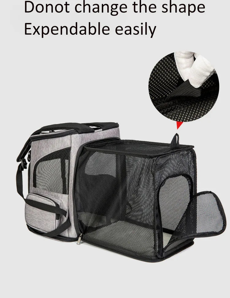 Astronaut Expandable Pet Backpack, Portable, Foldable, Transport, Travel Bag, Breathable Space Capsule, Cat and Dog Carrier