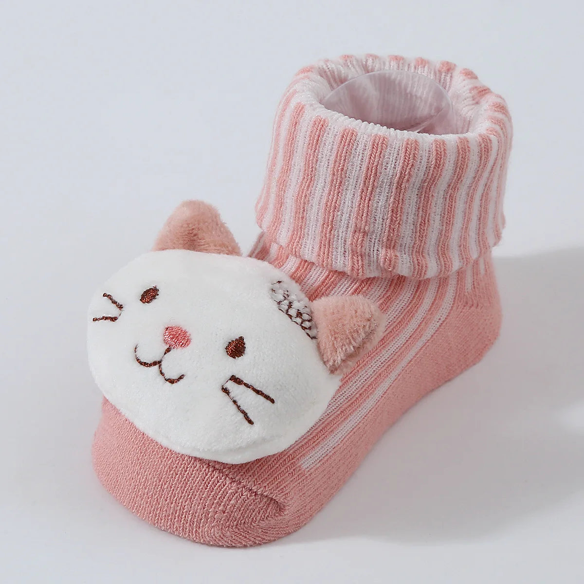 Cute Cartoon Doll Newborn Socks Spring New Baby Soft Solid Prewalker Knitted Sock For Girls Boys Infant Knitting Floor Socks