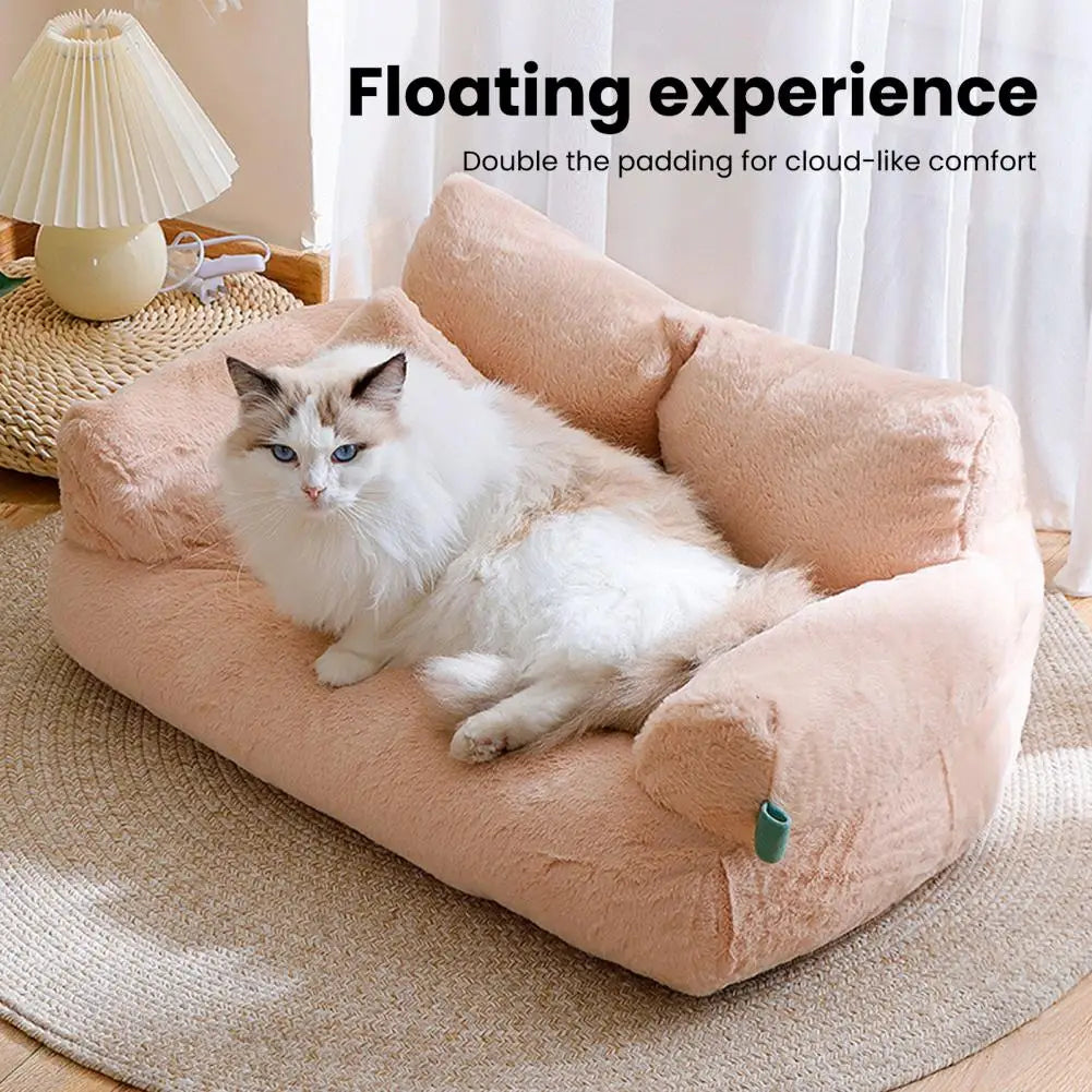 Luxury Cat Bed Sofa Winter Warm Cat Nest Pet Bed for Small Medium Dogs Cats Comfortable Plush Puppy Bed Pet Supplies