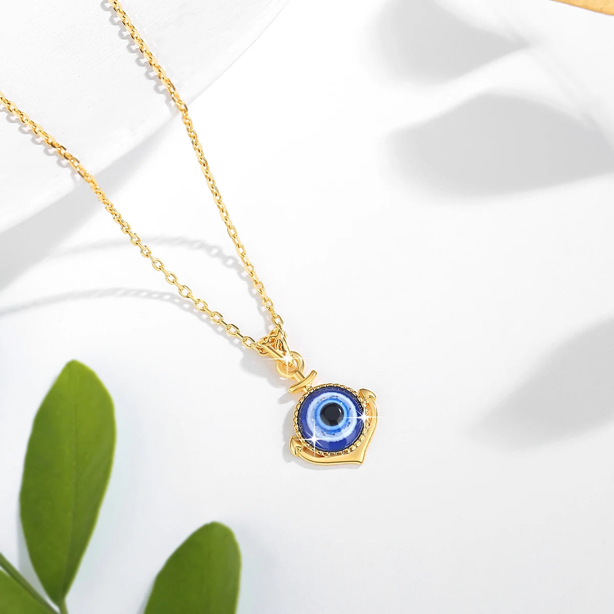 100% Original Evil Eye Necklace Gold 18K With Certificate Trending Jewelry For Female Luxury Turkish  Pendant Birthday Gift New