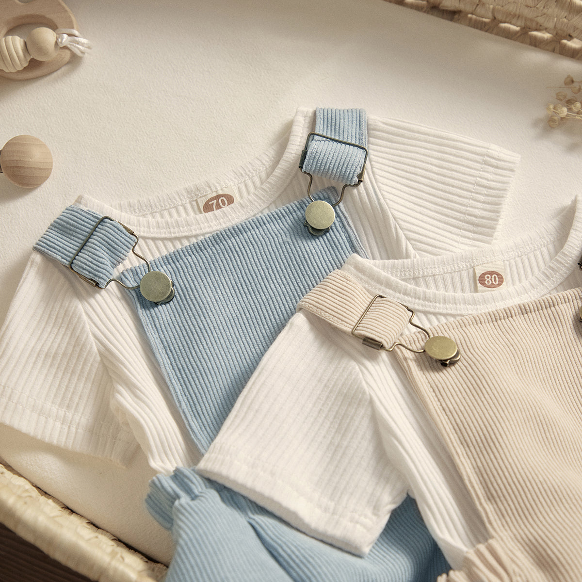 Ma&Baby  0-24M Newborn Infant Baby Boy Girl Clothes Sets Toddler Knit Romper Button Corduroy Overall Shorts Outfit Summer