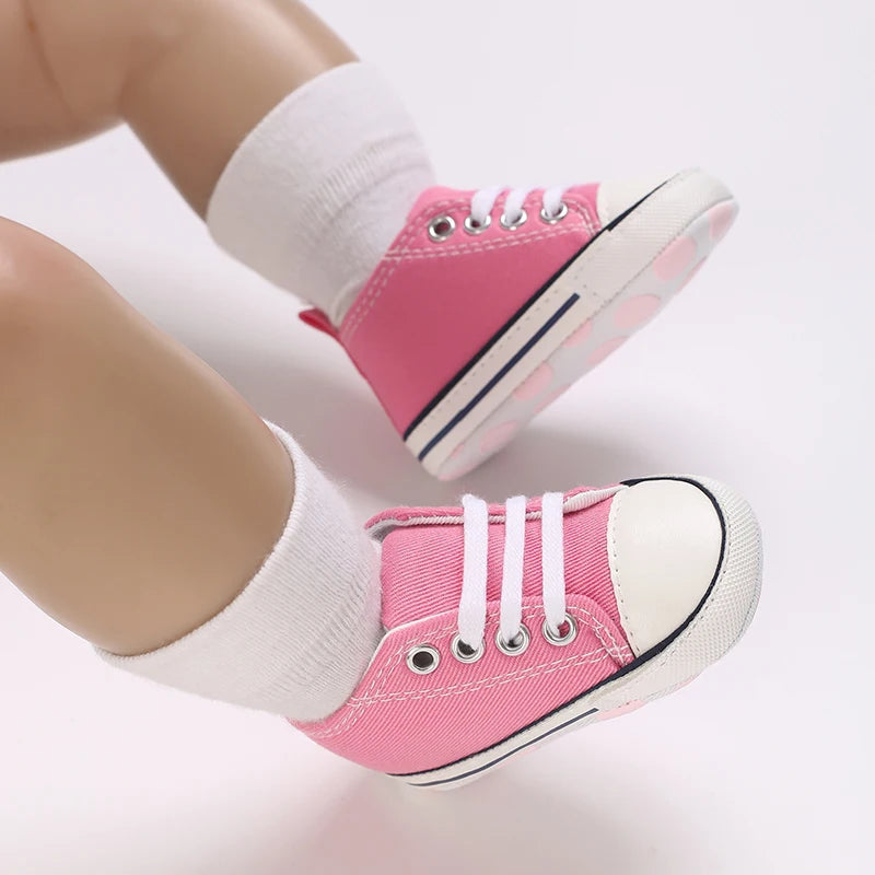 Spring and Autumn Sweet Pink Theme Girl Baby Casual Sports Shoes Soft Sole Comfortable Baby Walking Shoes 0-18M