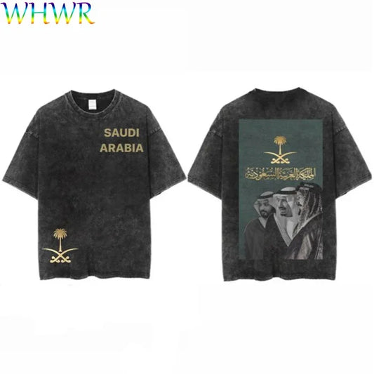 Kingdom of Saudi Arabia T-shirts Vintage Streetwear T-shirt Saudi National Day Tshirts 23 September 1932 Tees Unisex Y2k T Shirt