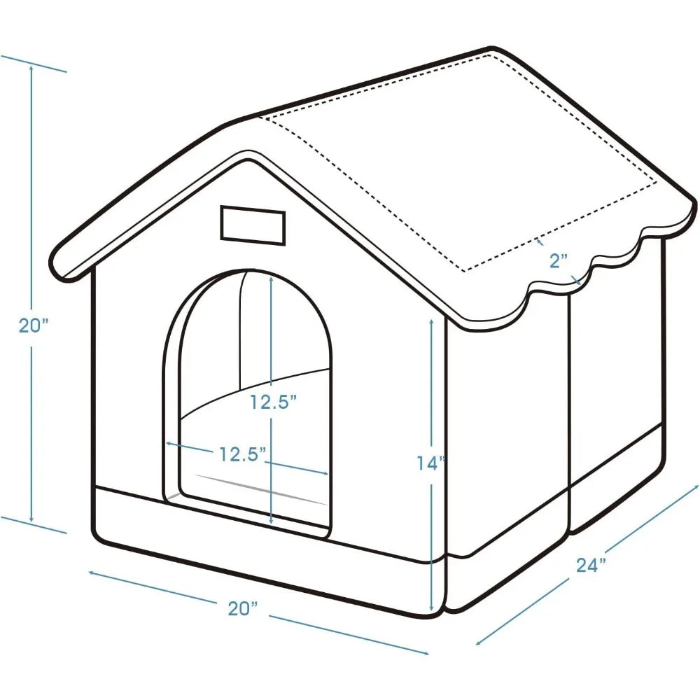 Jiupety Dog House Indoor, XL Size Indoor Dog House for Medium and Large Dog, Warm Cave Sleeping Nest Bed for Cats and Dogs, Brow