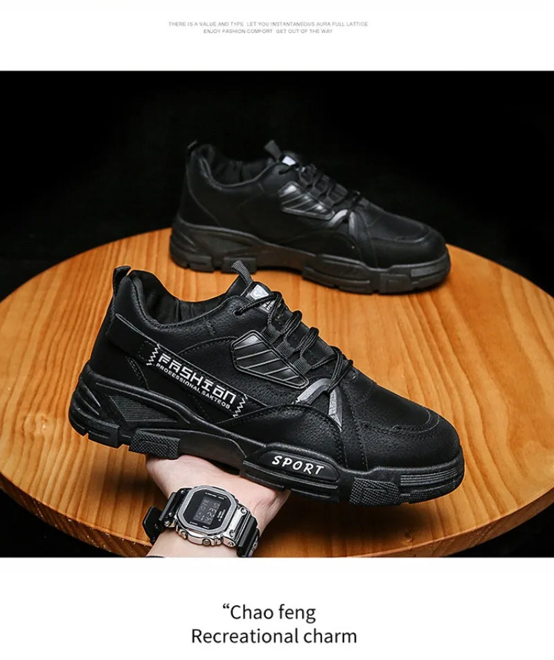 Men's Platform Sneakers Non-slip Work Shoes Fashion Comfort Ankle Boots for Men Winter Lace-up  Tactical Military Combat Boots44