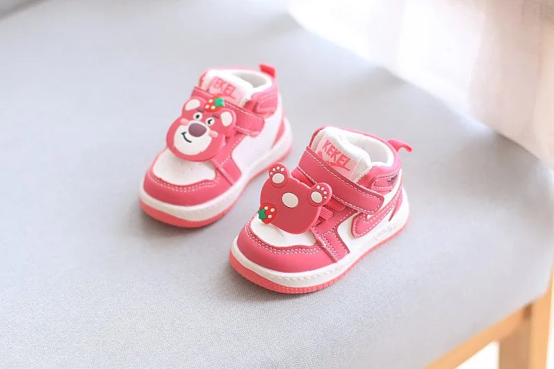 New Baby Girls Sneakers Board Shoes Cartoon Prints Soft Bottom Non-slip Children Casual Walking Shoes Boy Kids Children Shoes