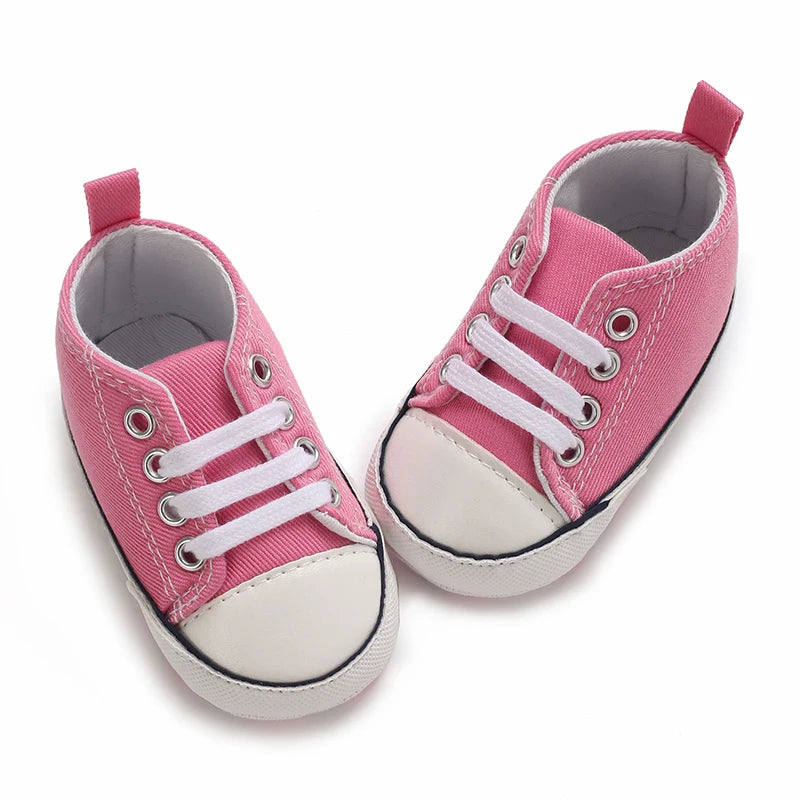 Spring and Autumn Sweet Pink Theme Girl Baby Casual Sports Shoes Soft Sole Comfortable Baby Walking Shoes 0-18M