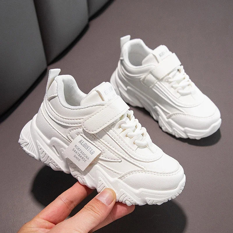 ARWEN AJH  2024 Children Sneakers New Girls Casual Sport Shoes Baby Boys Hook & Loop Color Matching Soft Versatile Korean Kids Running Shoe