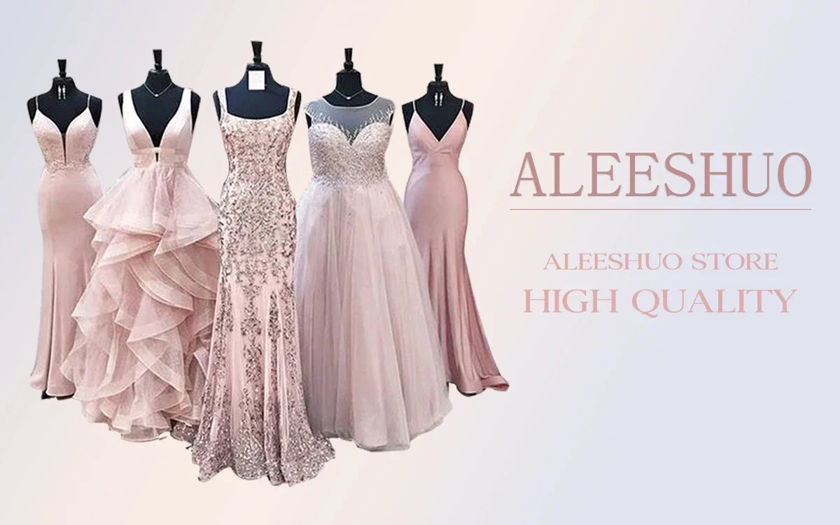 Aleeshuo Sexy Saudi Arabia Women Prom Dressess A-Line Evening Dress Strapless Formal Sleeveless GownPleat 2024فساتين سهره فاخره