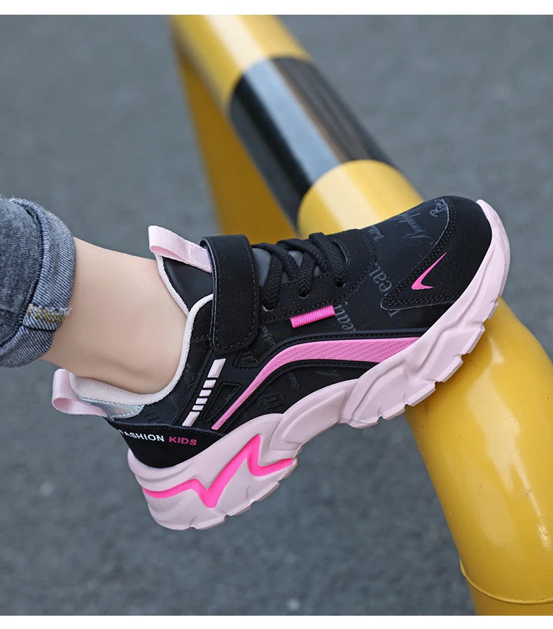 Kids Casual Boys Shoes Soft Sole Kids Shoes Non-slip Sneakers Shoes Outdoor Student's Children Pink Girls Sport Walking Footwear