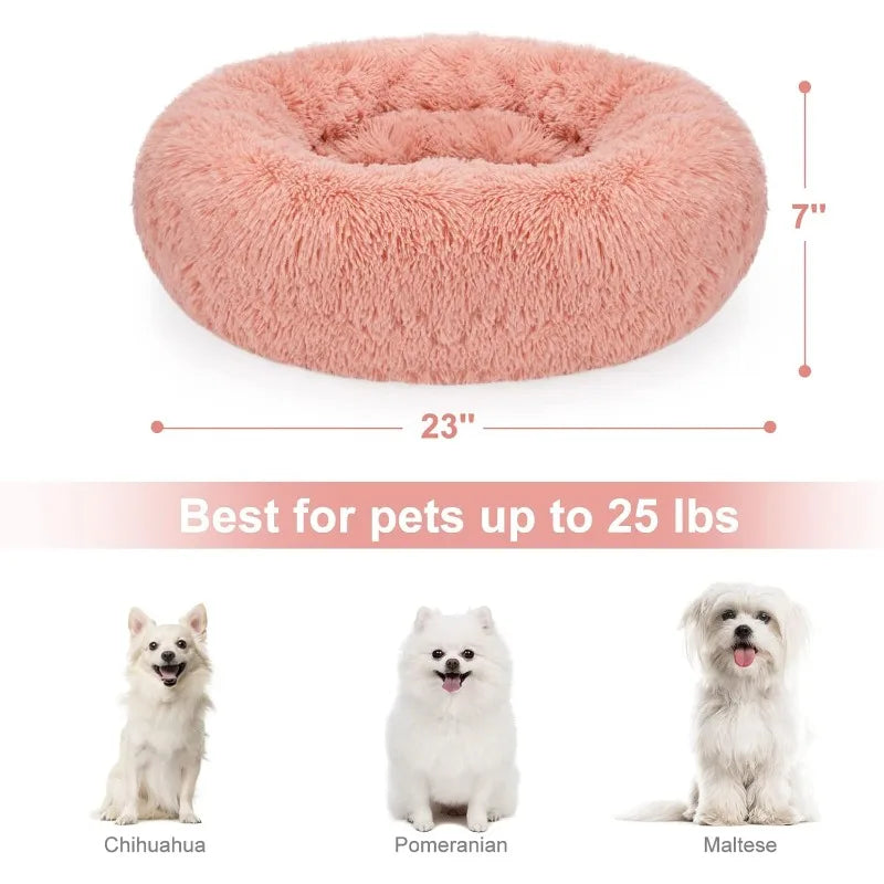 Orthopedic Dog Bed Comfortable Donut Cuddler Round Dog Bed Ultra Soft Washable Dog and Cat Cushion Bed (20''/23''/30'')