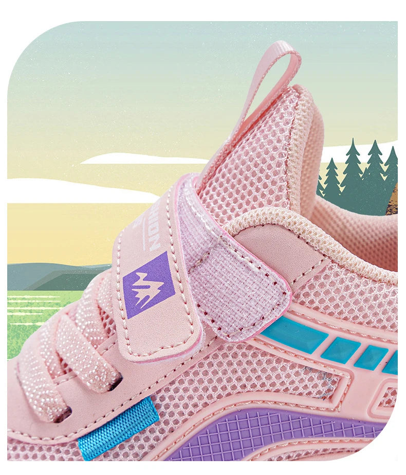 Kids Casual Pink Girls Shoe Outdoor Comfortable Running Shoes Sneakers Breathable Student's Children Boys Sport Walking Footwear