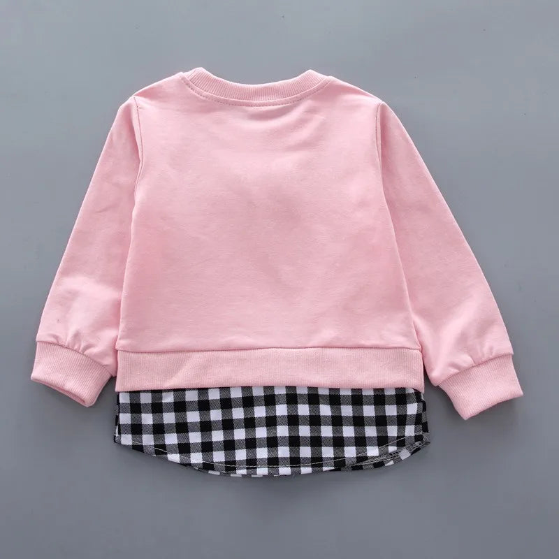 Autumn Girls Clothes Sets Children Long Sleeve Pullover+Pants 2Pcs Outfits Sweet Bowknot Sweater Denim Trousers Loungewear