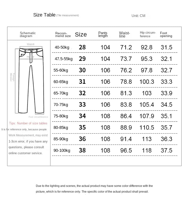 2024 summer new thin section jeans men's elastic Slim straight loose casual versatile pants men's blue light business pants