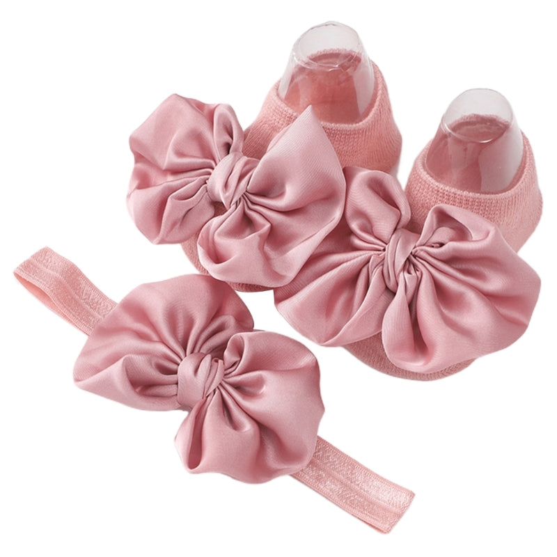 New Baby Sweet Girl Princess Headbands Socks Set Lace Flower Newborn Baby Headbands  Bow Elasitc Hair Bands Hair Accessories