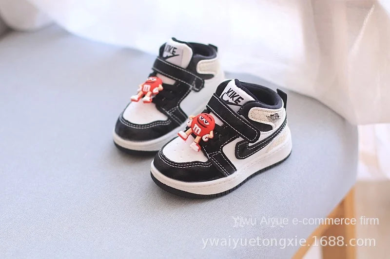 New Baby Girls Sneakers Board Shoes Cartoon Prints Soft Bottom Non-slip Children Casual Walking Shoes Boy Kids Children Shoes