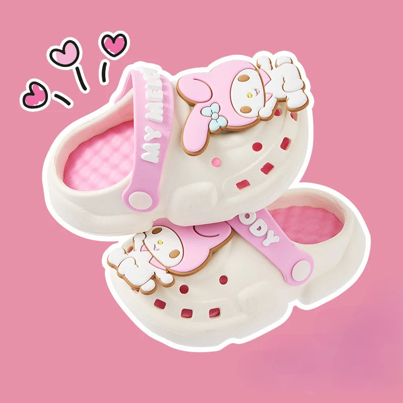 Sanrio Summer Kids Sandals Hole Children's Shoes Slippers Soft Anti-Skid Cartoon Hole Baby Shoes Sandy Beach For Boys Girls