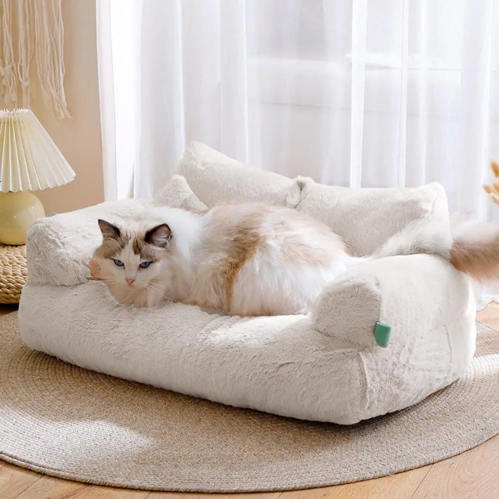 Luxury Cat Bed Sofa Winter Warm Cat Nest Pet Bed for Small Medium Dogs Cats Comfortable Plush Puppy Bed Pet Supplies