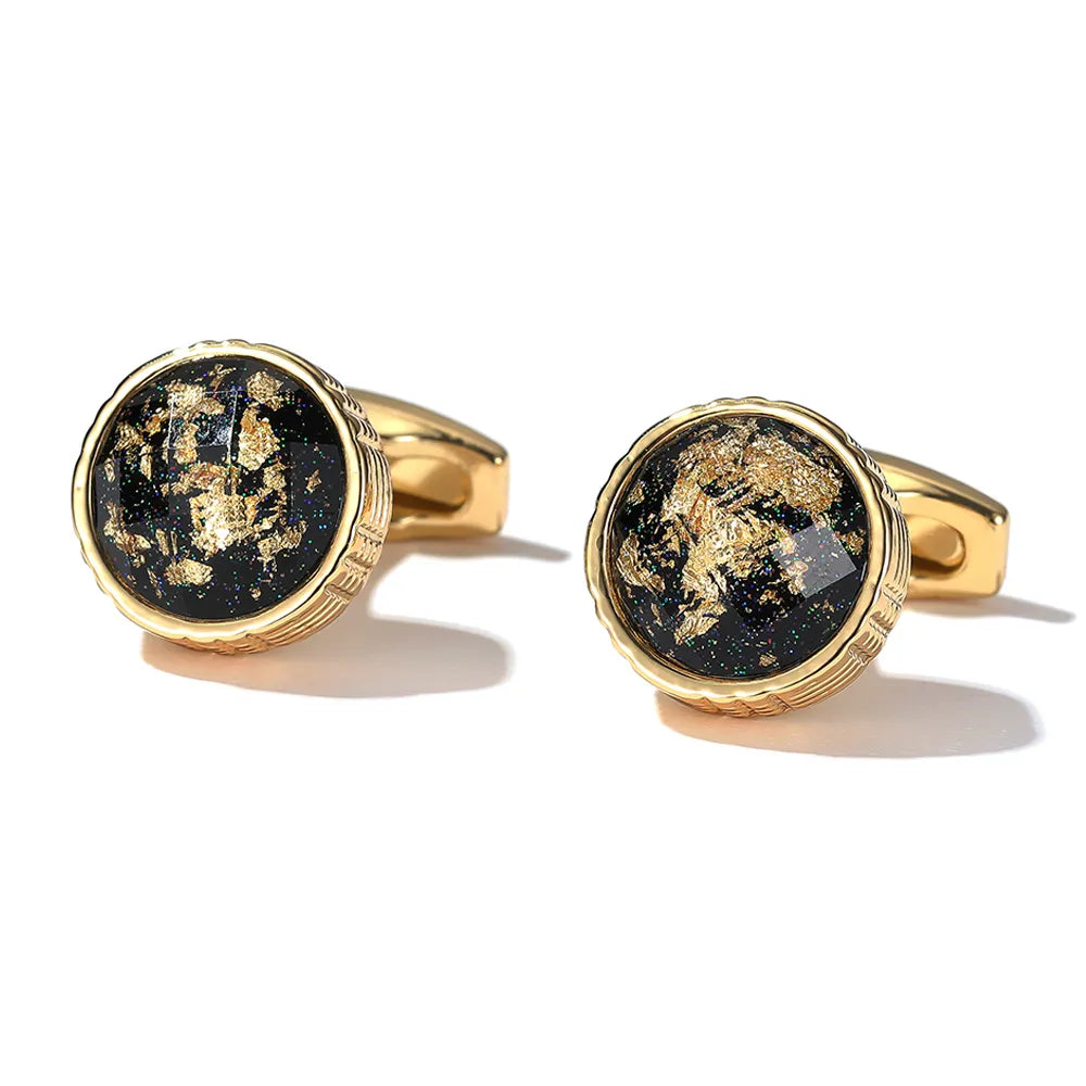 Cufflinks Gold Color   Personalized Round Tuxedo Formal Shirt Cuff Links Button for Men Wedding Gifts Jewelry