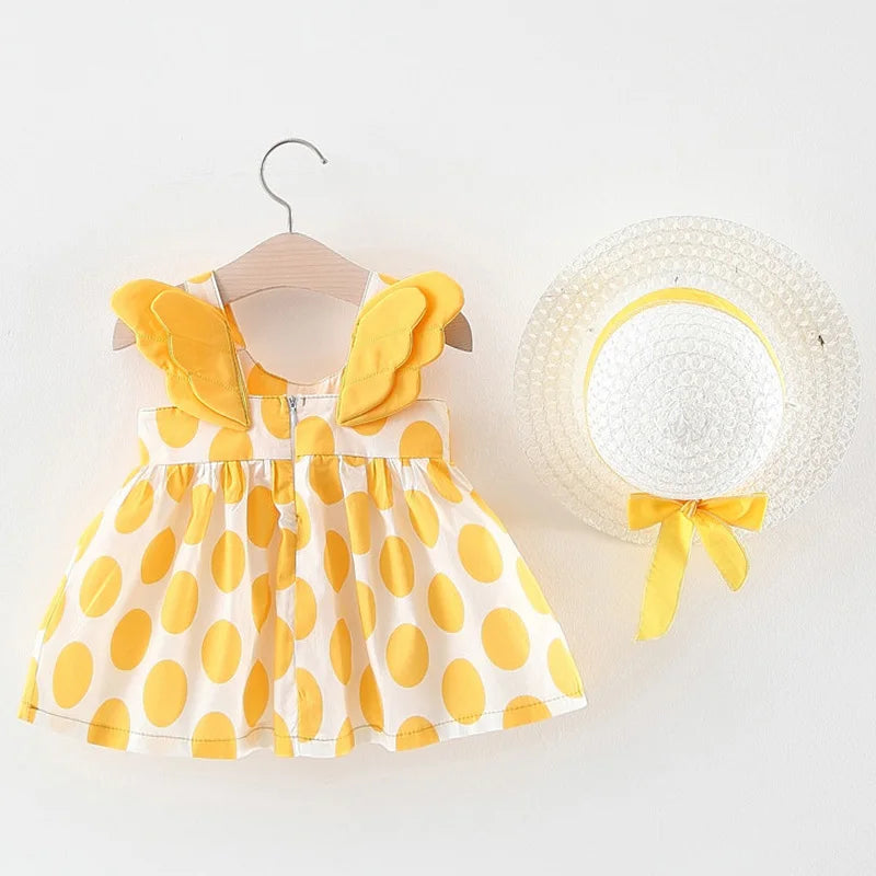 Baby Clothing Sets 2023 Girls Cute Summer Sleeveless Dress Girl 2Pieces Sets Short Pants+Dress Set Stripe Patten for Baby 6-24M