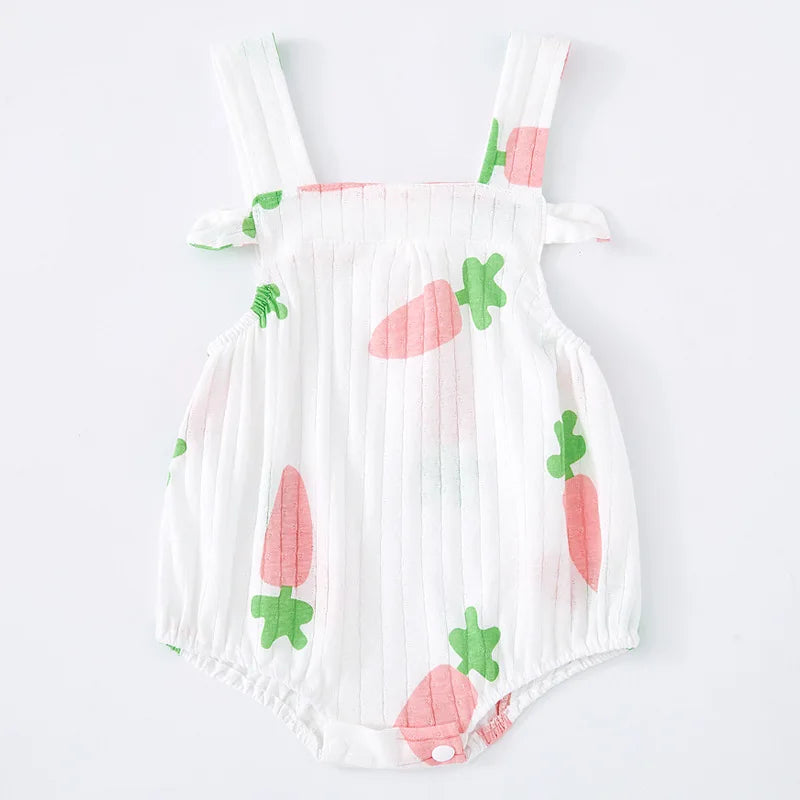 Newborn Baby Romper Straps Bodysuit Jumpsuit 100% Cotton Infant Climbing Outfit Summer Princess Costume Children Clothing A813