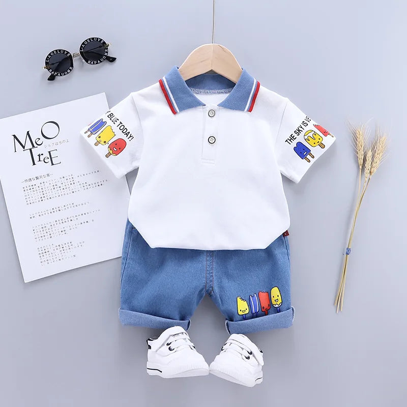 Baby Clothes Sets Summer Clothing Suits Boys Clothes Newborn 2pcs Tops + Pants Sets Boy Outfits 1 2 3 4 Years Kids Clothes Set