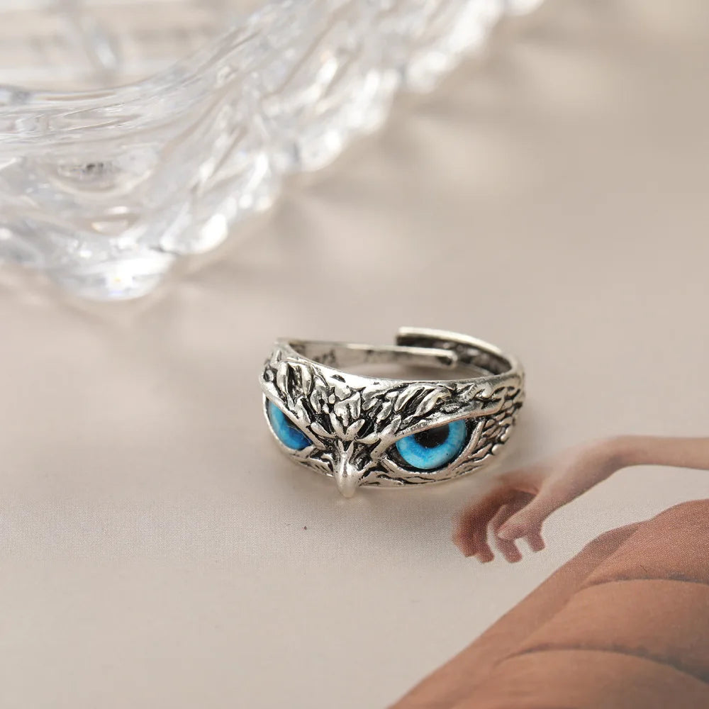 Fashion Charm Vintage Owl Ring for Men Women Cute Animals Owl Youth Gothic Rings Jewelry Accessories Gifts