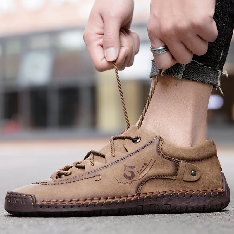 New Men Leather Casual Shoes Oudoor Comfortable High Quality Fashion Sot Homme Cassis Anke Non-slip Fats Moccasin Trend