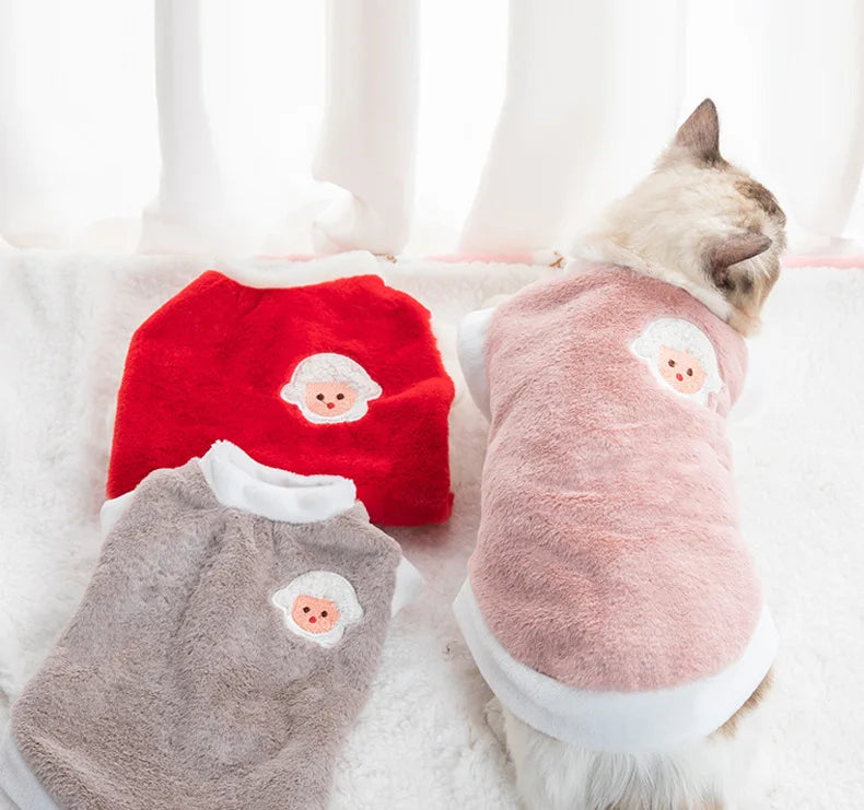 Soft Thicken Pet Clothes, Faux Rabbit Fur Pet Clothing, Warm Cat Accessories, Monochromatic Plush Dog Vest, Pet Supplies, Winter