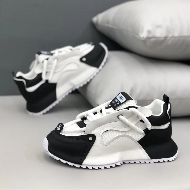 Luxury Men Sneakers Designer Platform Running Shoes Male Fashion Non-slip Sport Shoes Thick Soles Breathable Men Tenis Shoes New