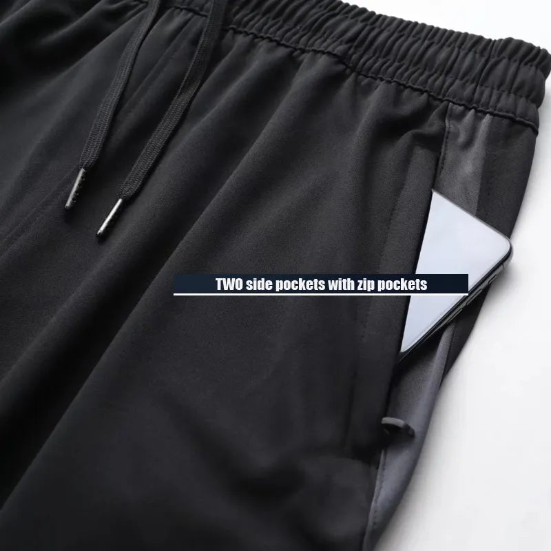 Men Sport Pants Running Pants With Zipper Pockets Soccer Training Jogging Sports Trousers Fitness Football Leggings Sweat pants