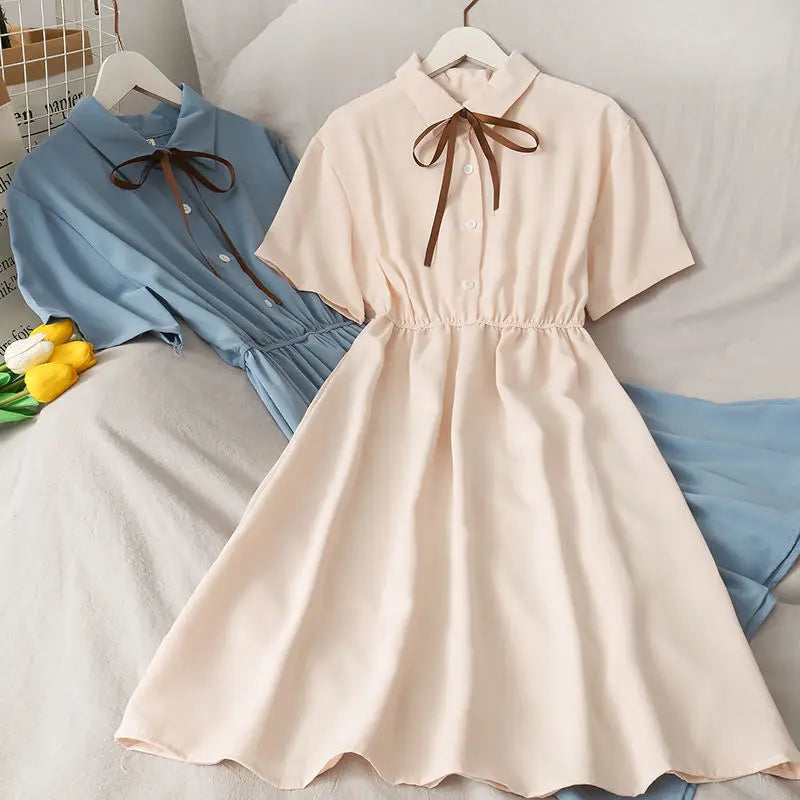 2024 summer Kids Student Dresses Children Clothes Teens   Style sailor Uniform princess Dress Girls Daily 6 9 12 year Fairy